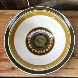 Vintage 70s Acsons Sarasota Stoneware Vegetable Serving Bowl